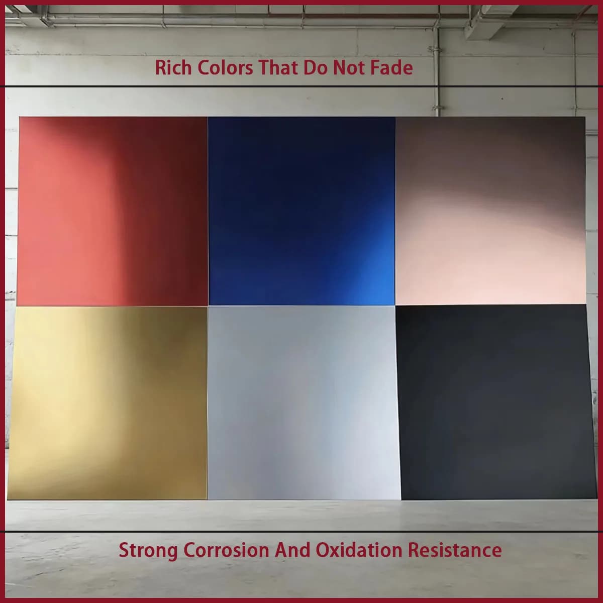 0.5-2.0mm thick colored anodized aluminum alloy plate suitable for decoration, building curtain walls, etc