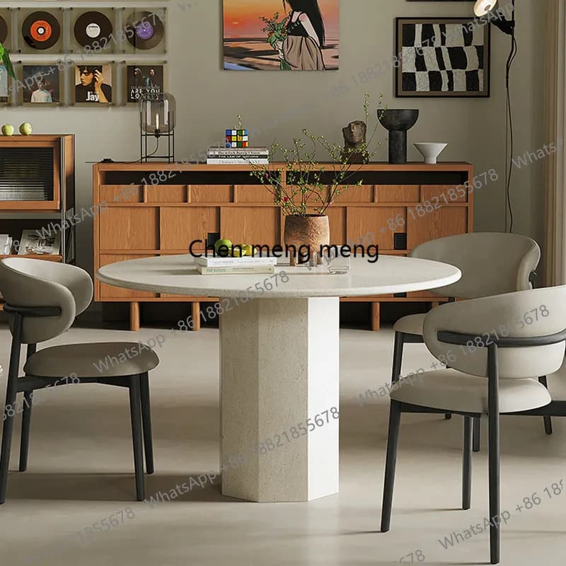 Cream American Dining Table Antique Marble Natural Lime Stone Dining Table Reception High Home Furniture Nesa De Jantar
