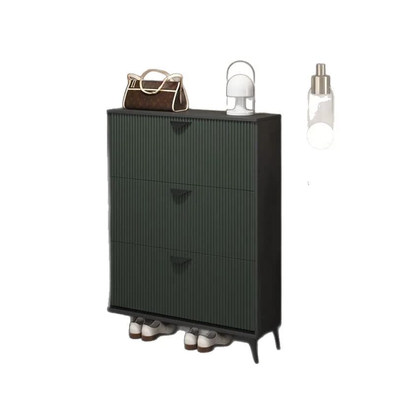 -For  Smart Italian High-End Shoe Cabinet Green Multi-Layer Large Capacity Flip-Bucket Design Living Room Hallway&