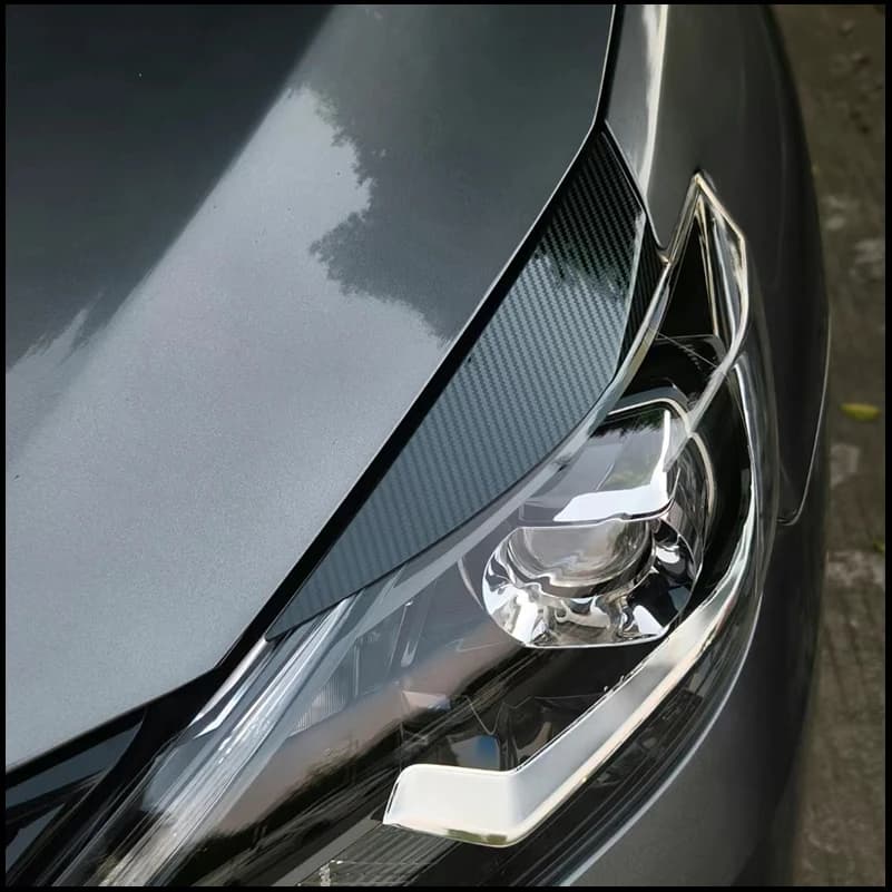 Car styling For Nissan Sentra 2016-2019 Headlight Eyelid Eyebrow Decorative Cover Sticker Trim Auto Parts Accessories