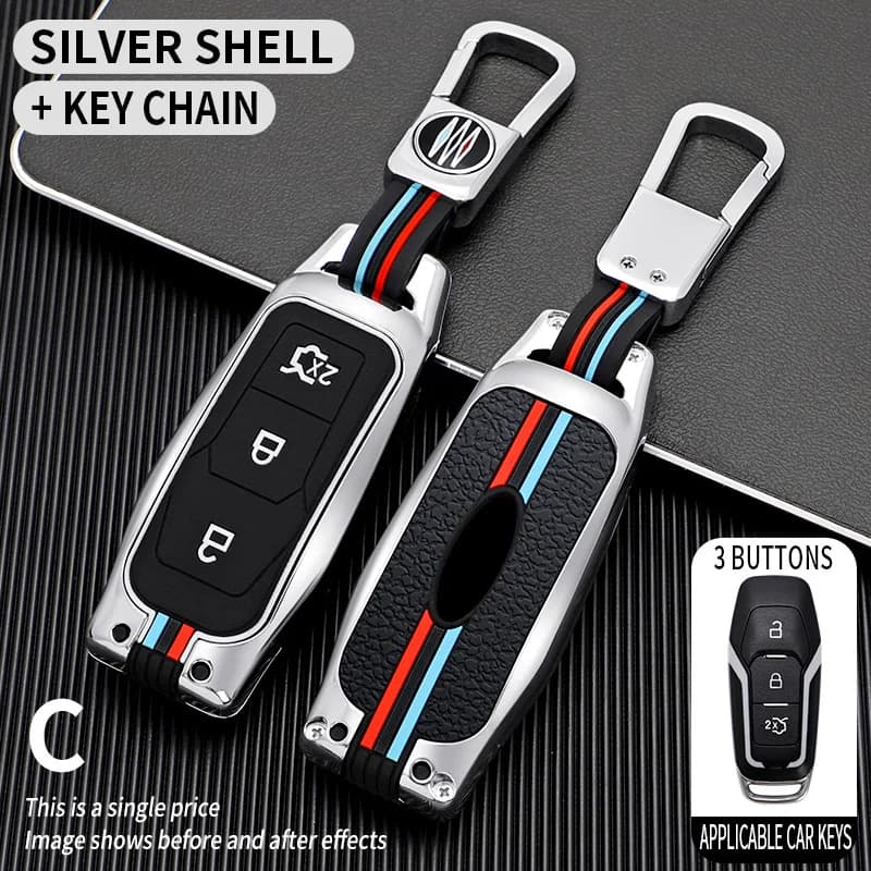 For Ford Focus 3 4 ST Mondeo 5 MK5 Mustang F-150 Explorer Edge Fiesta Kuga MK3 4  Car Remote Key Case Cover Holder