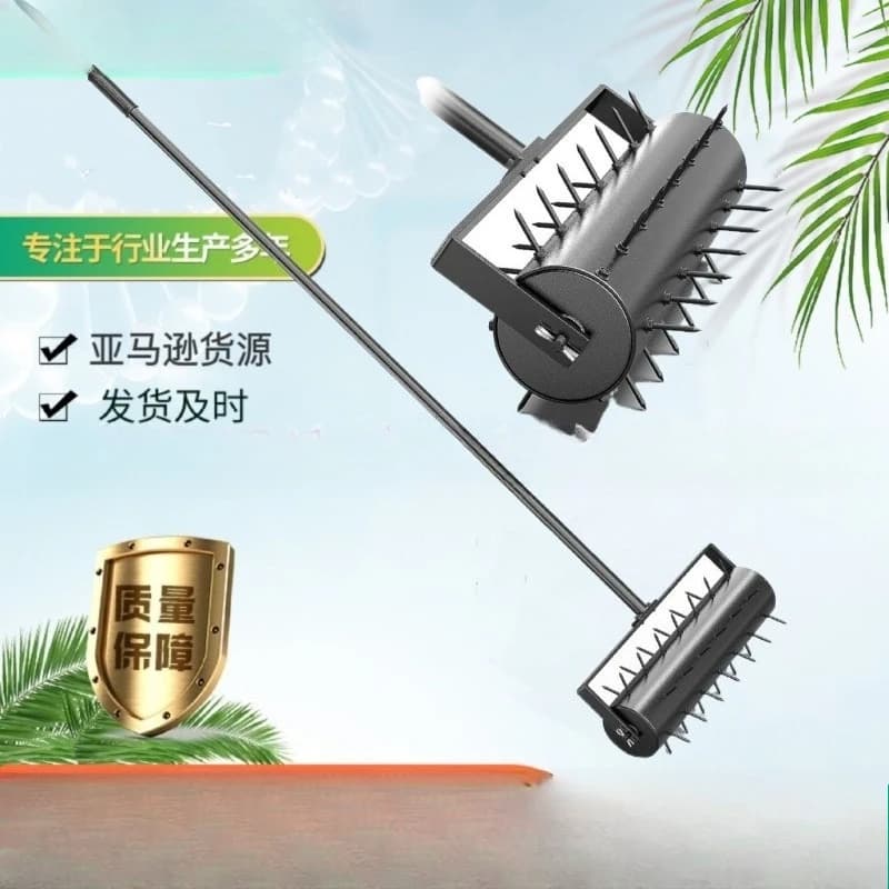 Special shot 40 cm long roller light lawn garden courtyard removable earth digger aerator