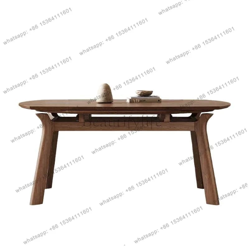 Full solid wood retractable dining table variable round table living room household small apartment ash wood round folding