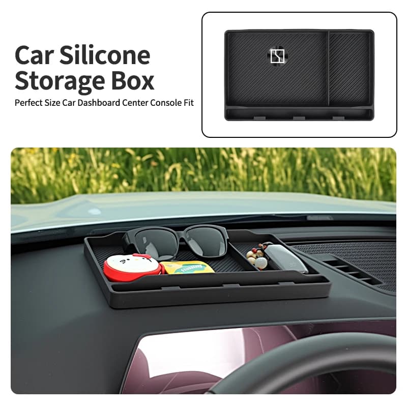 Silicone Car Interior Storage Organizer Tray Dashboard Storage box For Zeekr 001 FR 007GT EX1E MIX X 007 009 7X