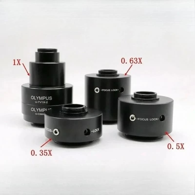 C-Mount Camera Lens Adapter Reduction for Olympus Trinocular Stereo Microscope Eyepiece 0.35/0.5/0.63/1x Minifier Adaptor Tools