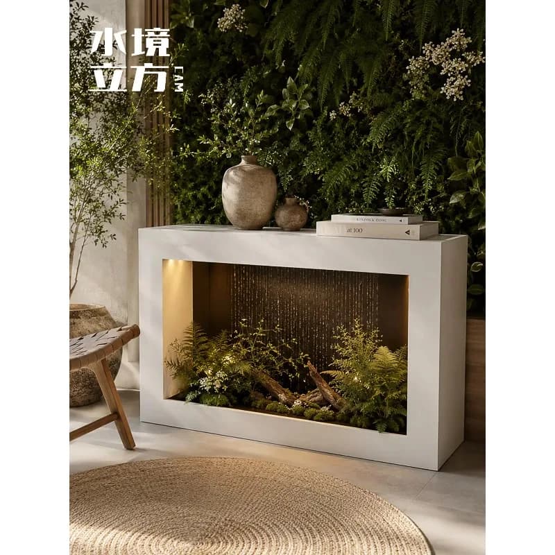 GZ-1  New Chinese-style Flowing Water Ornament, Indoor Self-circulating Water Curtain, Zen Decorative Ornament At The Entrance