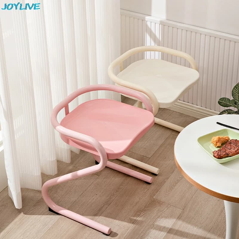JOYLIVE Home Leisure Dining Chair Modern Nordic Simple Style Dressing Stool Restaurant Iron Art Design Chairs For Kitchen 2023