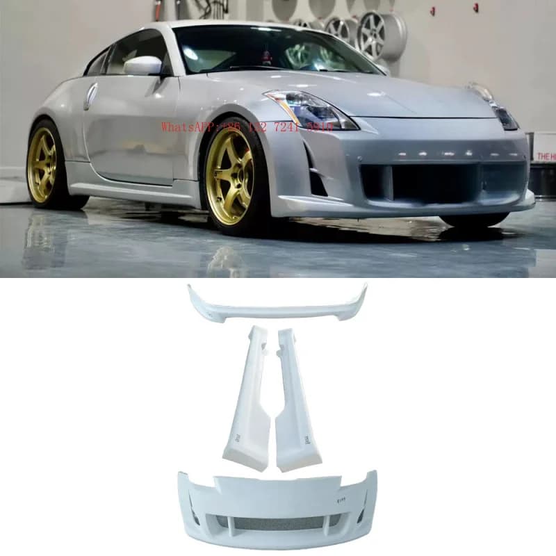 Fit Full Body Kit Front Bumpers Side Skirts Rear Diffuser