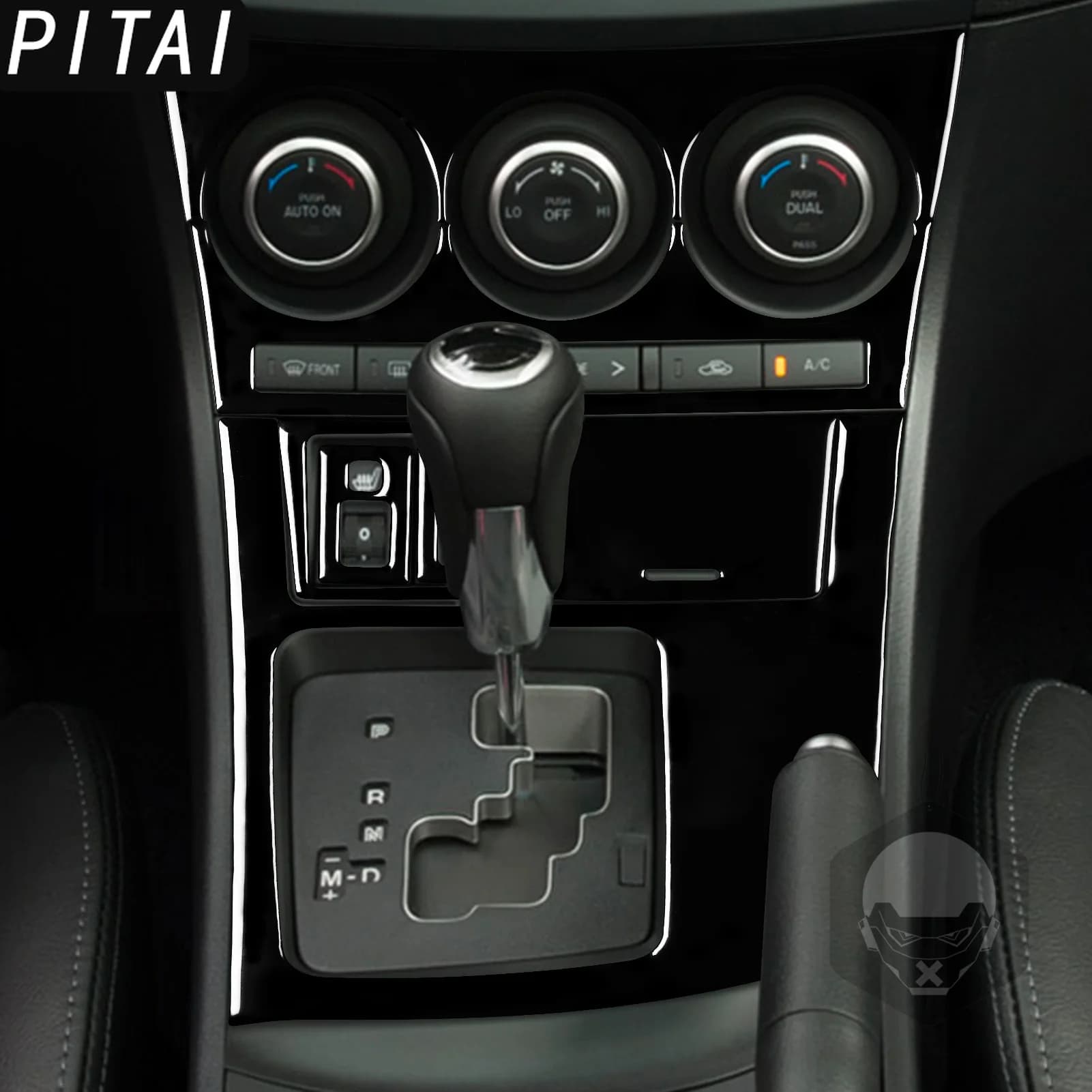 For Mazda 3 Axela Speed3 2010-2013 Carbon Fiber Gearbox AC Control Panel Trim Strips Car Interior Accessories Decoration Sticker