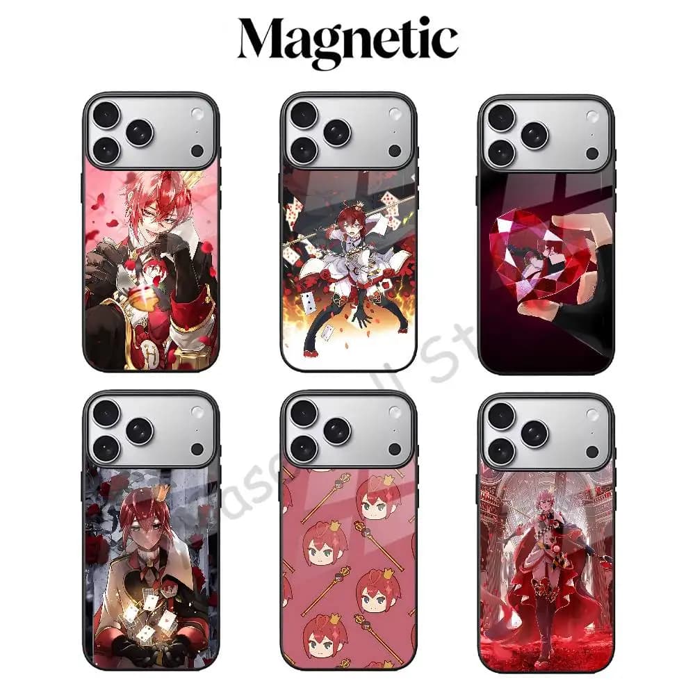 R-Riddle Game R-Rosehearts Magnetic Black Phone Case For MagSafe For iPhone 17 16 15 14 13 12 11 Pro Max Plus Mini E XR