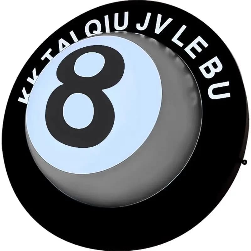 Black 8 Billiards Light Box Billiards Club Billiards Hall, Club Decoration Black 8 Stereo Hemisphere Ambient Light