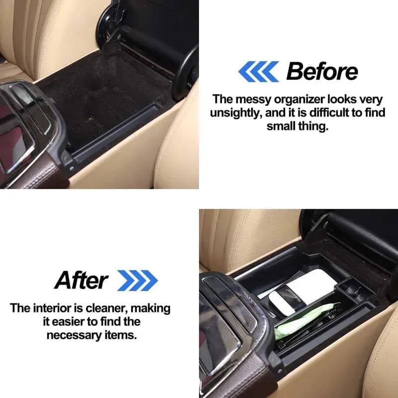 For Jaguar XJ  XJL X351 2010-2019 ABS Black Car Central Storage Box Door Phone Glove Armrest Box Car Accessories