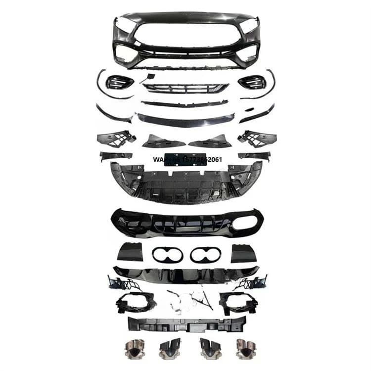 for A-Class W177 Modified A45S Large Surround 19-22 Upgrade  Style Front Bumper Front Lip Tail Lip Throat