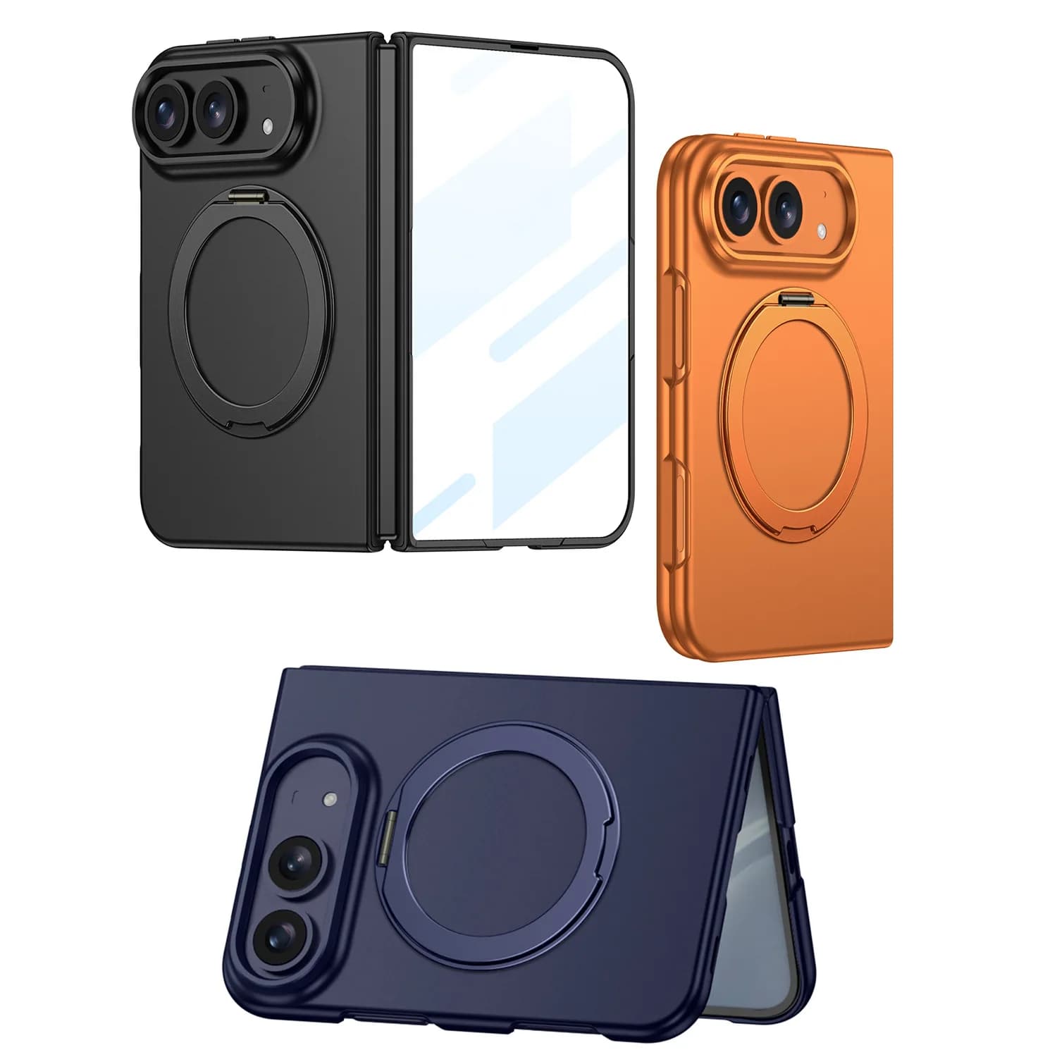 Applicable to the new iPhone18 Fold folding rotating bracket case frosted mobile phone case 18 folding anti-drop case PC