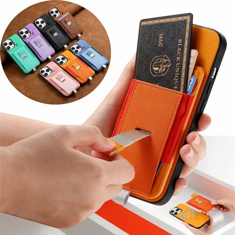 For OPPO A3/A2/A1/A58/A78/Find X8/X7/Reno12 11/Realme 13 12 11x/P1/C65/Narzo 70/60x/N65 Detachable Magnetic Pull Type Card Case