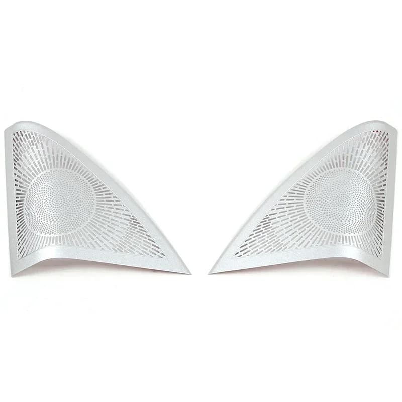 For BMW 2 Series 2014-2019 Stainless steel silver car styling car tweeter mesh cover sticker car interior accessories 2Pcs