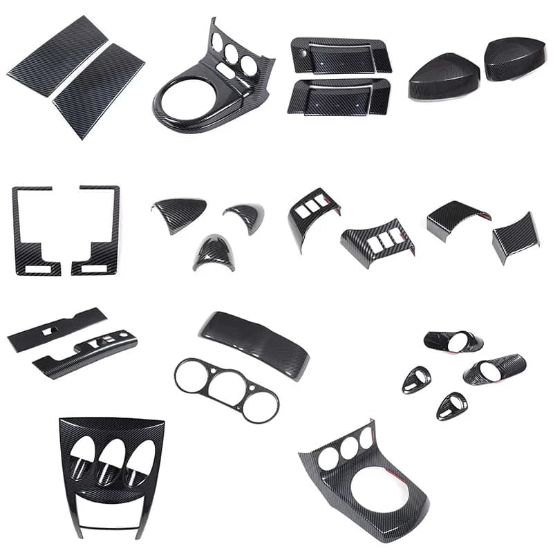 For  Nissan 350Z 2003-2006 ABS carbon fiber car door glass lift button frame car rearview mirror cover sticker car accessories