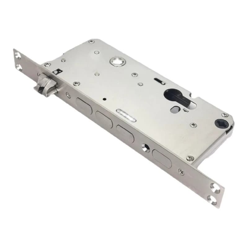 Wooden door anti-theft door ultra-narrow and ultra-thin 76 deep connecting rod anti-card fingerprint lock lock lock body