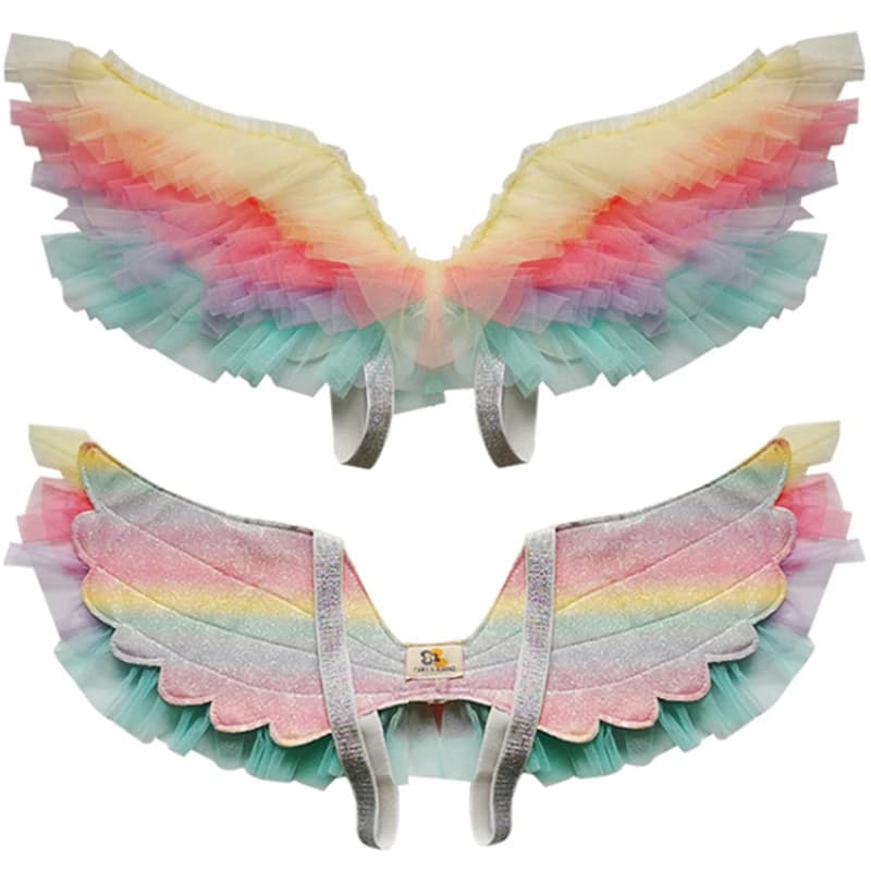 Children's Halloween Angel Butterfly Wings Props Kindergarten Girls Prom Fairy Magic Wand cos Back Ornament