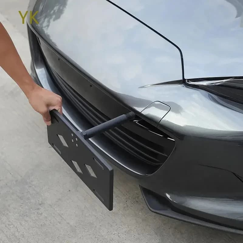 Aluminum Alloy Car Front Bumper Tow Hook License Plate Mount Bracket Holder For Mazda MX-5 Miata 2016-2024 Car Accessories