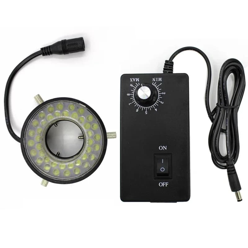 Optical Adjustable 40 White 27mm Inner Diameter Ring Brightness Source Microscope LED Light