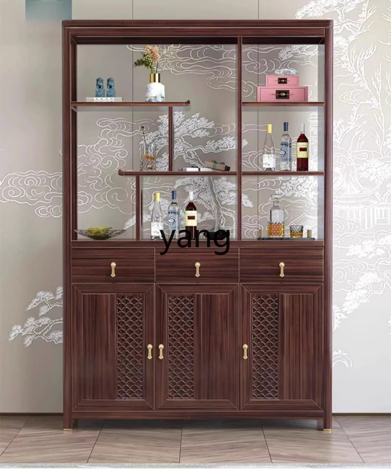LTT New Chinese Solid Wood Shoe Cabinet Living Room Home Large Capacity Storage Locker