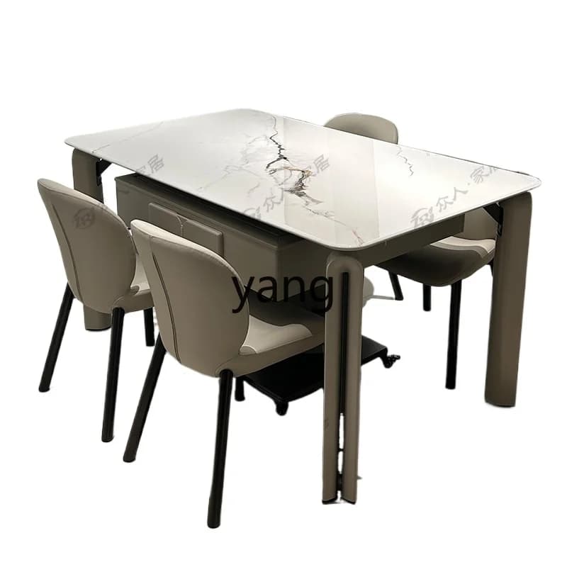 LMMdual-purpose automatic mahjong machine integrated household dining table chair with heating fire