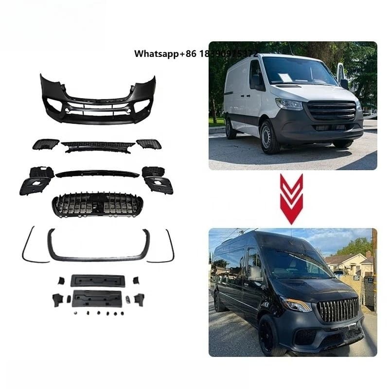 SHENGYU PP Body Kit  for  SPRINTER W907 2018+ Change to A-M -G Style  | Easy Installation | High Quality