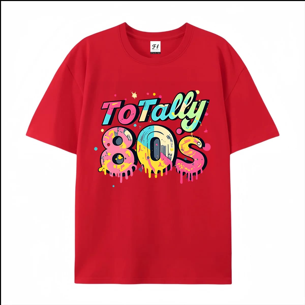 Retro Colorful Drip Letter Graphic T Shirt Unisex Summer O Neck Short Sleeve Vintage Party Print Soft Cotton Tees For Men Women