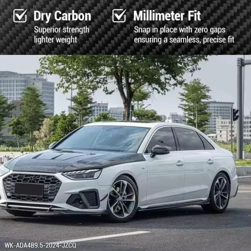 Auto Body System Car Parts 2021 2024 3K 12K Forged Dry Carbon Engine Cover Bonnet A4 B9.5 Carbon Fiber Hood for 2020-2025