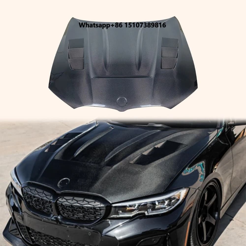 For 2019-23 3 Series Sedan G20 Carbon DW Style Front Vented Cooling Hood