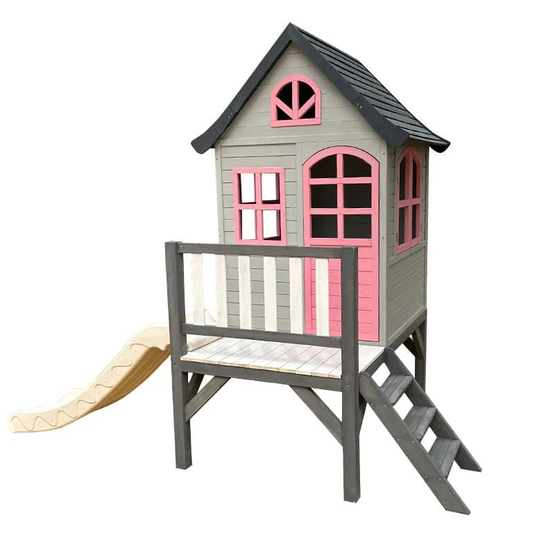Chalet Tree House Outdoor Small House Wooden Castle Game House Slide