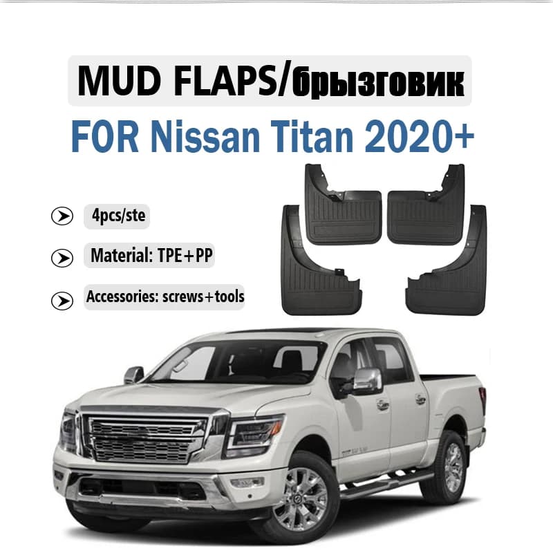 2020 2021 2022 2023 2024 2025 FOR Nissan Titan Mudguard Fender Mud Flaps Guards Splash Mudflaps Car Accessories Front Rear 4pcs