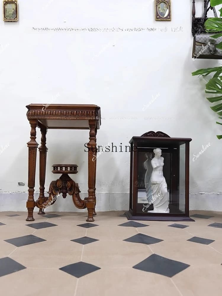 Large and small apartments are all solid wood antique furniture with simple carvings FT