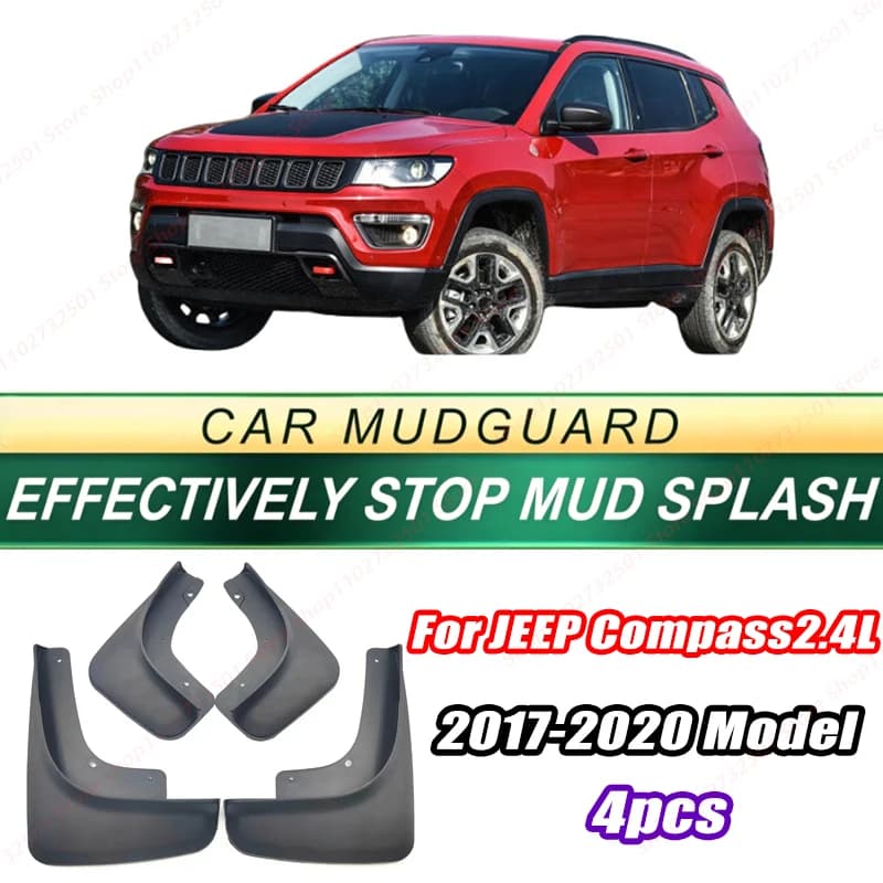 For JEEP Compass2.4L 2017-2020 Model 4PCS Front Rear Mud Flaps Splash Guards Fender Mudguards Auto Accessories