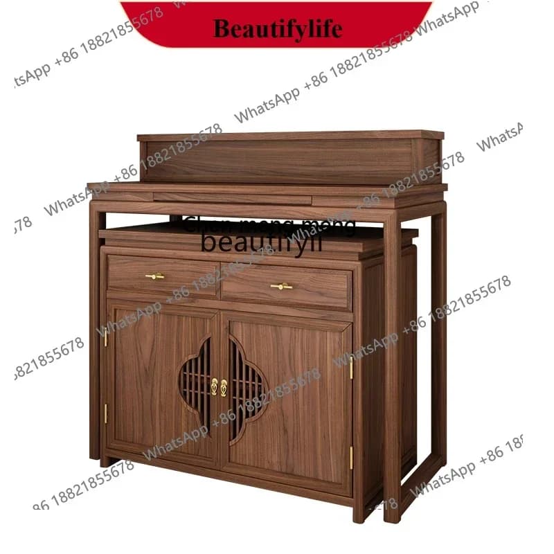 z183  New Chinese Style Altar Incense Burner Table Solid Wood Buddha Cabinet Altar Buddha Shrine Buddha Table Altar