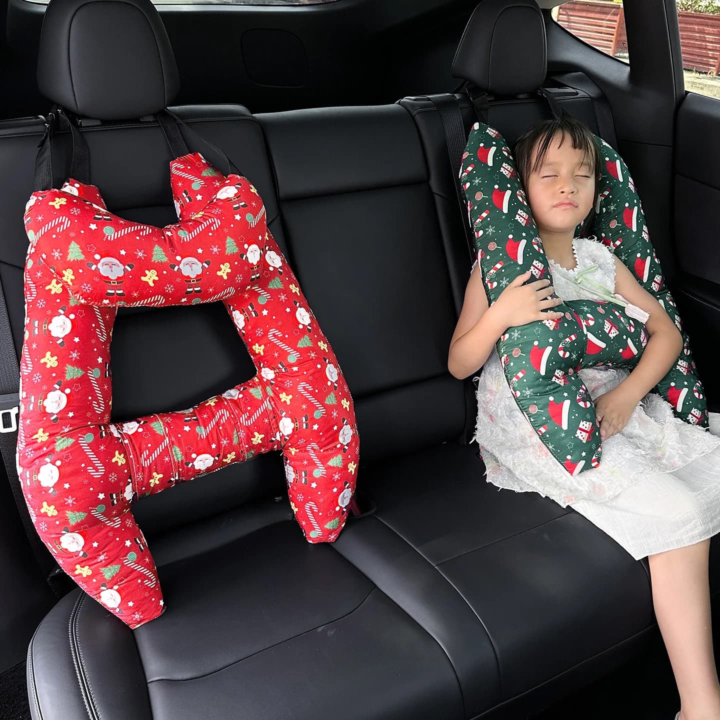 Car Children's Sleeping Pillow Long-distance Travel Car Sleeping Headrest Rear Comfortable Neck Pillow Shoulder Protection Pillo