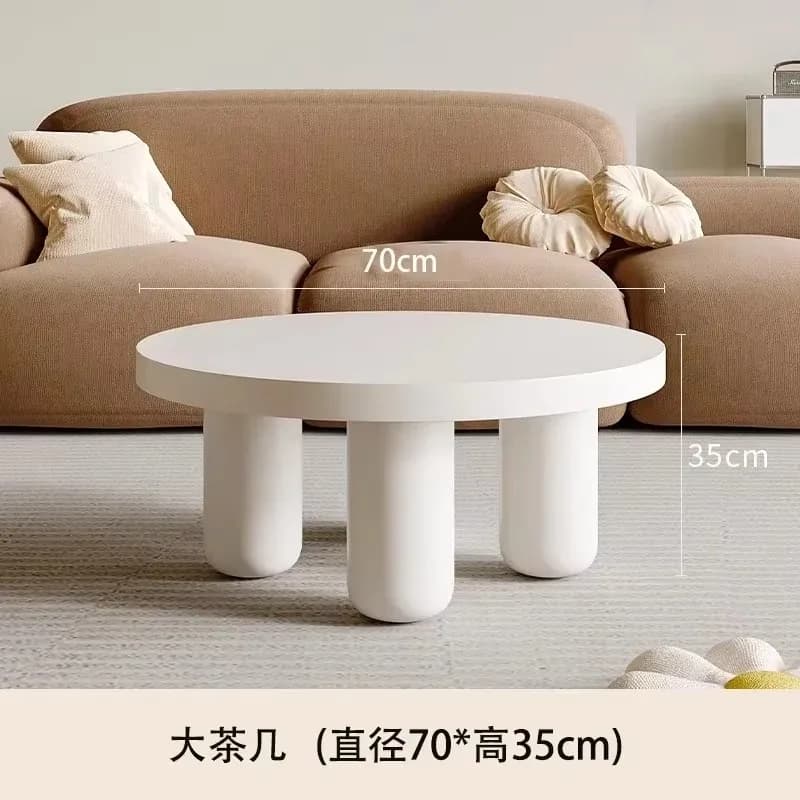 GZ-1  Coffee Table Living Room Household French Cream Style Internet Celebrity Round Coffee Table Table