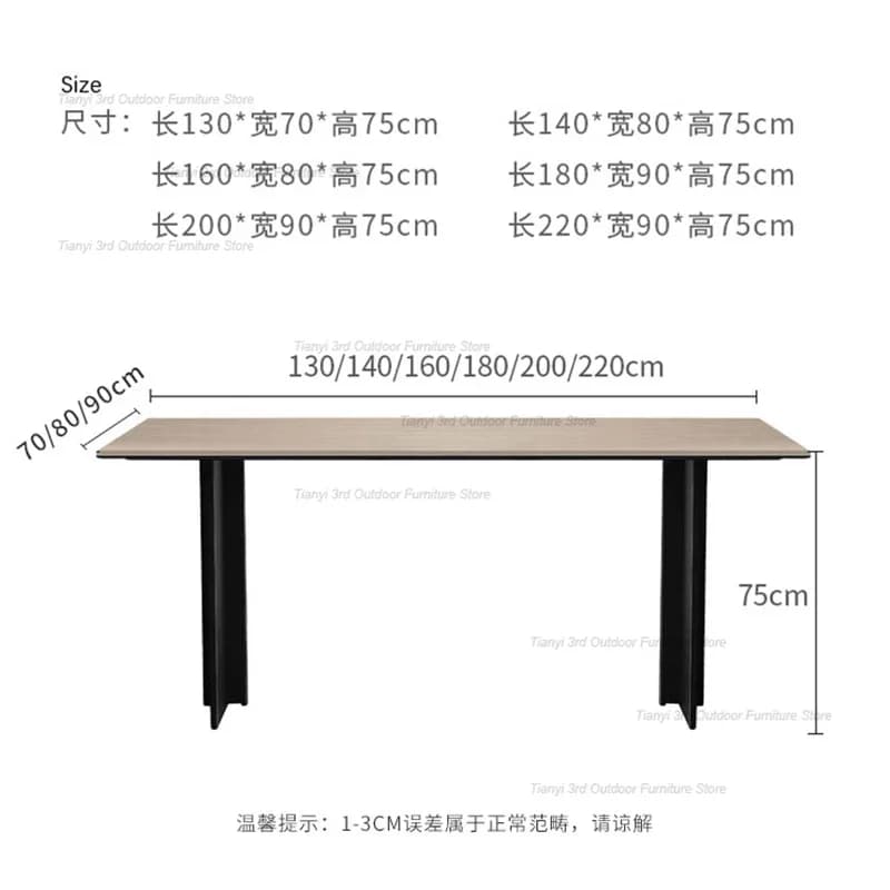 b11-Italian Style Designer Simplicity Dining Tables Retro Modern Restaurant Dining Tables High-end Home Furniture Bordservice