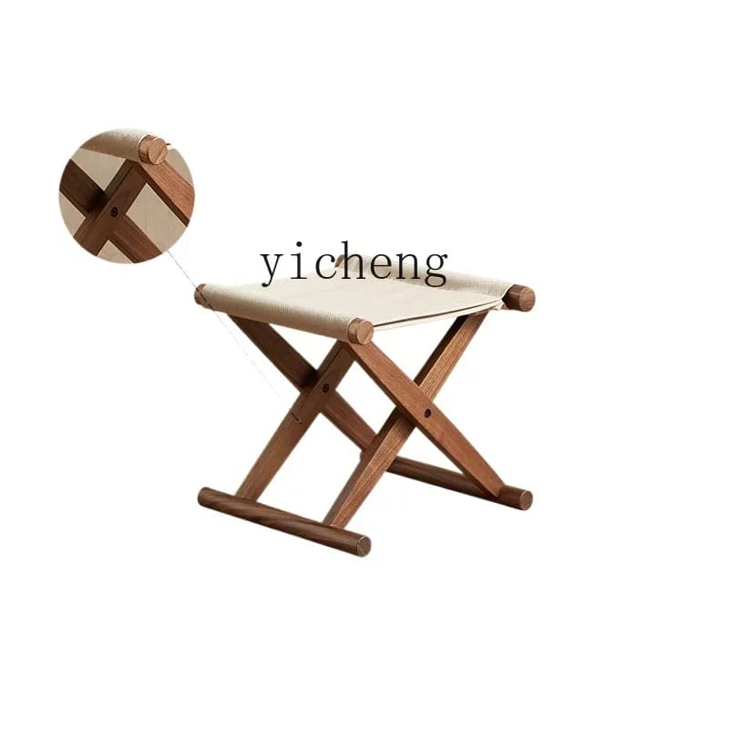 b121 Solid Wood Portable Folding Stool Travel & Outdoor Fishing Stool Household Solid Stool