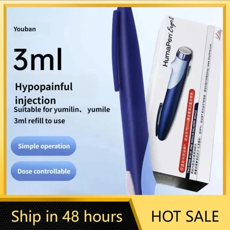 Portable Lilly Huma lancing Pen Ergo 2 lancet Pen 3ml Diabetic Products Sugar for Diabetes