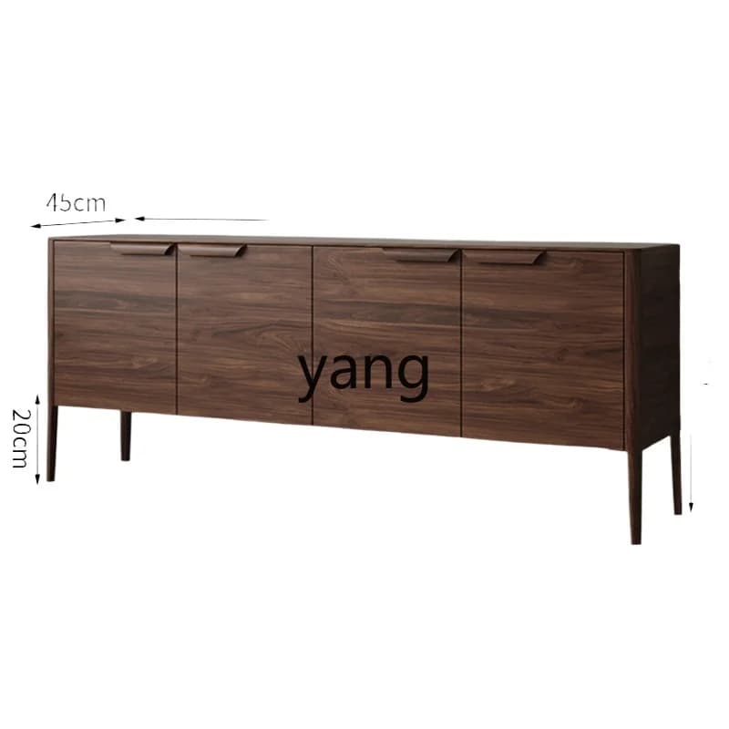 LH  black walnut side cabinet bedroom bedside cabinet new Chinese simple living room storage cabinet