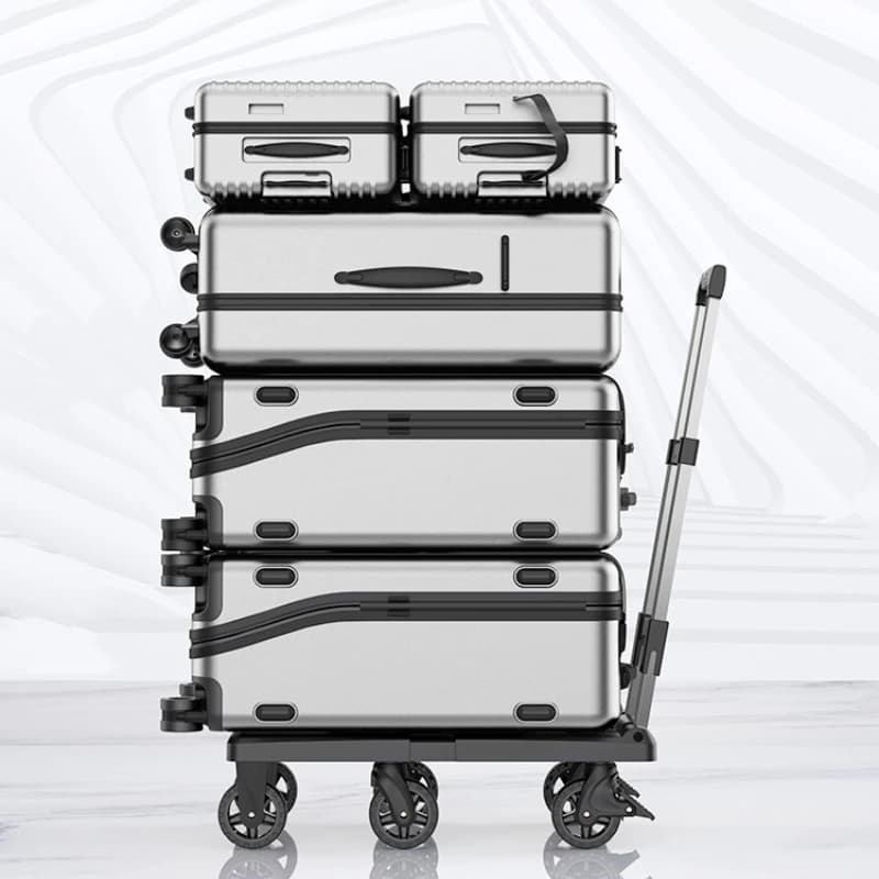 Household  pulling goods folding portable shopping cart small  trailer silent