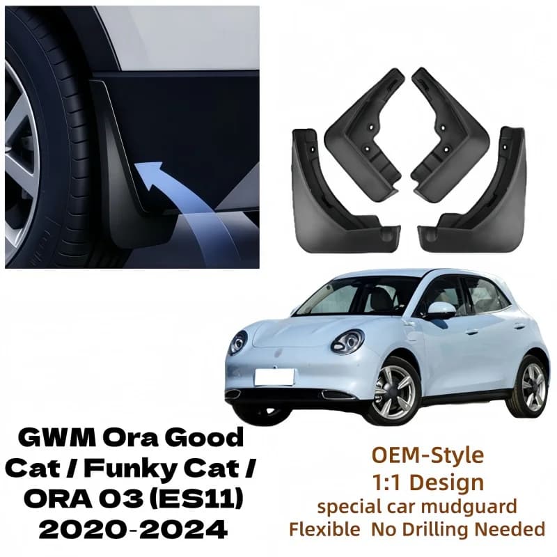 Car Mudguards For Great Wall Ora Good Cat Funky Cat ORA 03 2020‑2024 ES11 Mud Guard Flaps Splash Fender Accessories 4Pcs