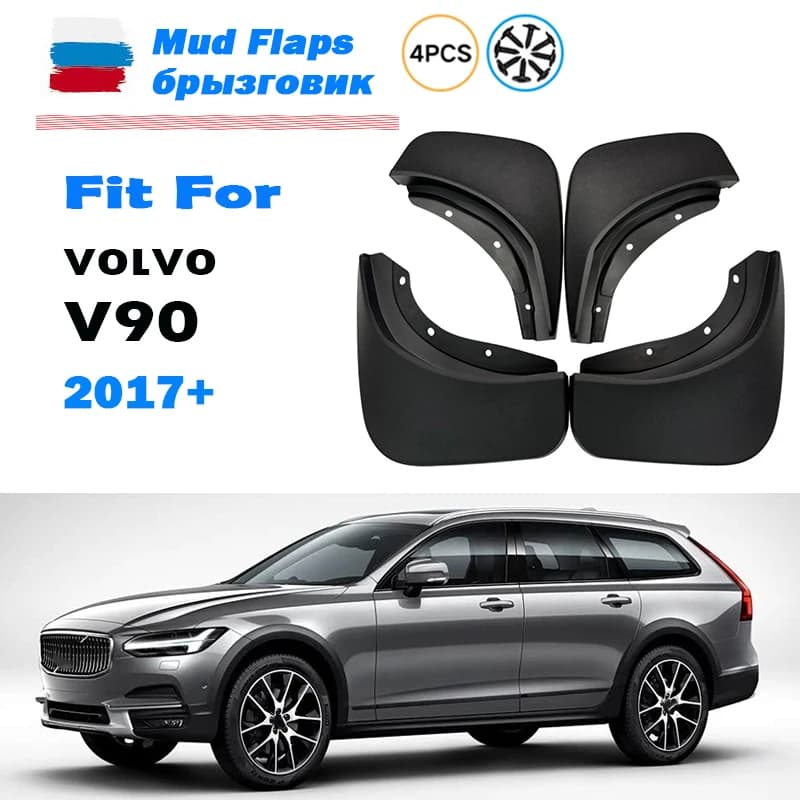 For Volvo v90 Mudguard Fender Mud Flap Guards Splash Mudflaps Car Accessories Front Rear 4pcs 2017 2018 2019 2020 2021-now