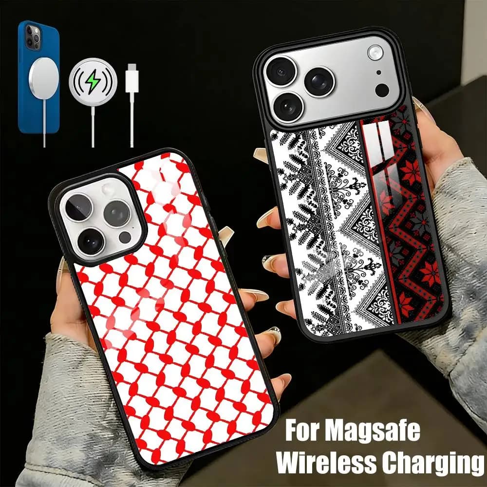 P-Palestinian HattA Head-Band Pattern Phone Case For iPhone17,16,15,14,13 Plus,Pro Max Magnetic For Magsafe Wireless Charging