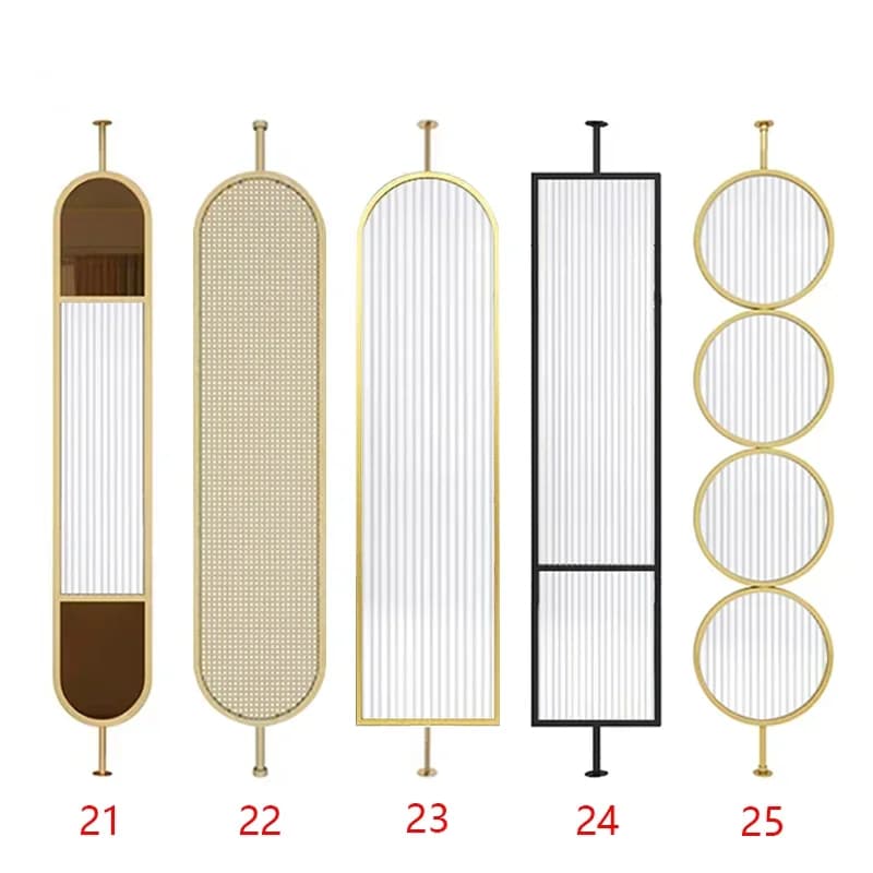 glass art screen guest restaurant entry wrought iron stainless steel partition blocking decoration customization