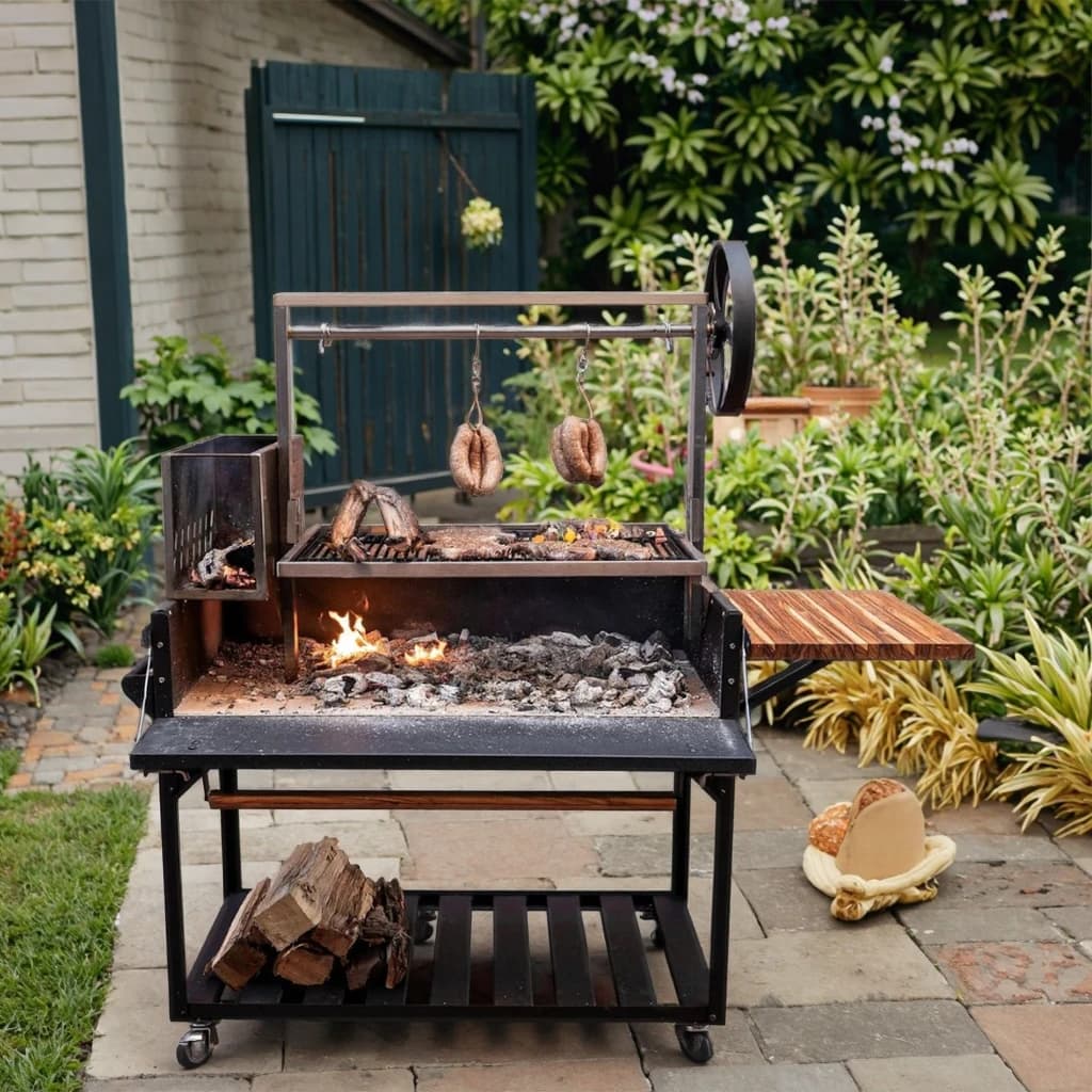 Modern Premium Argentine/Santa Maria Outdoor BBQ Grill Freestanding Steel Structure Metal Construction For Yard Kitchens