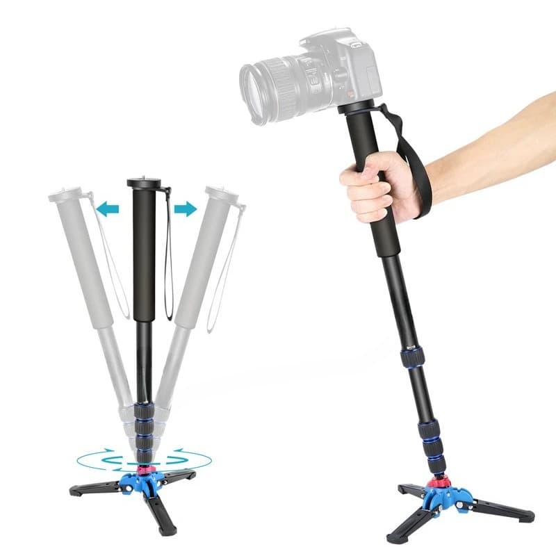 Outdoor travel photography and photo shooting, trekking poles with aluminum fittings and adjustable angles
