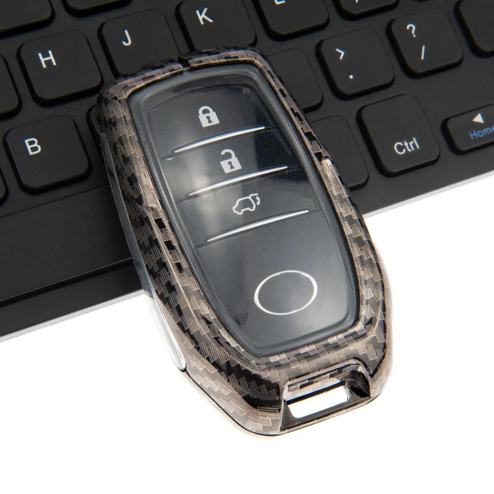 Metal Carbon Fiber Car Smart Key Fob Case Cover For Toyota Fortuner Hilux Sienna Alphard Mirai RAV4 Prime Tundra Vellfire Venza